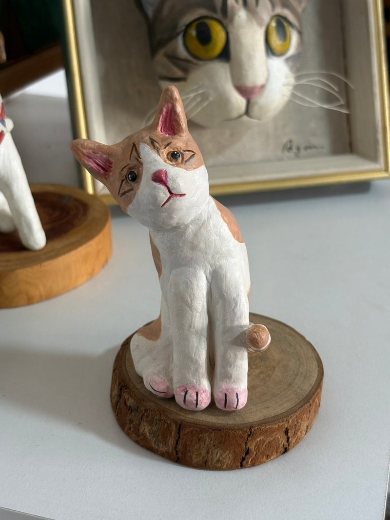 歪歪喵/收藏摆饰品/礼物/定制化/居家办公室/手工捏塑 - 玩偶/公仔 - 粘土 