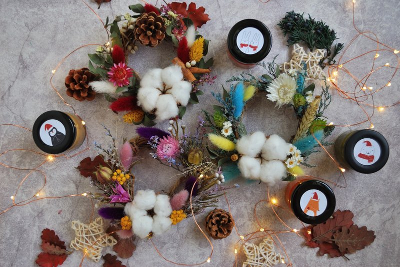 圣诞礼物  交换礼物  甜花圈果酱礼盒 - 果酱/抹酱 - 新鲜食材 