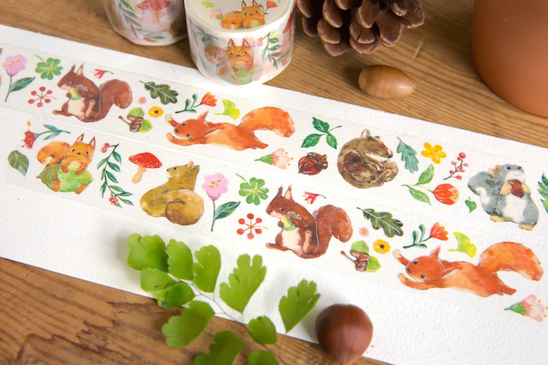 松鼠时光纸胶带 - OURS野地足迹系列 by Koopa 库巴 - 纸胶带 - 纸 橘色