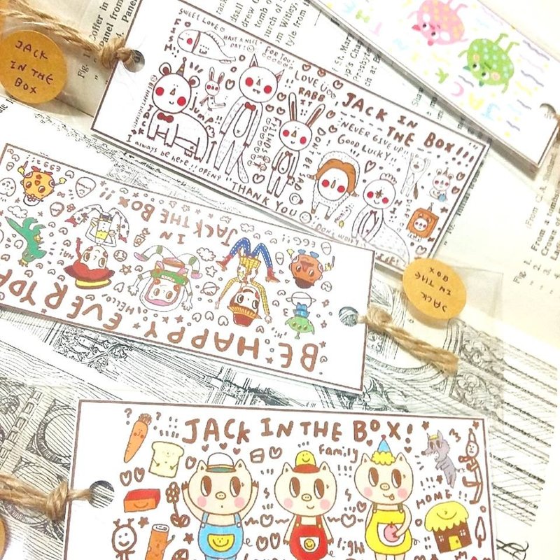 jackinthebox书签 四张一组 - 卡片/明信片 - 纸 