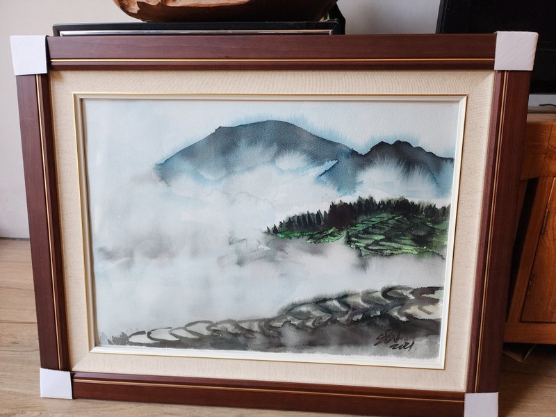 山中云雾 - 海报/装饰画/版画 - 纸 蓝色