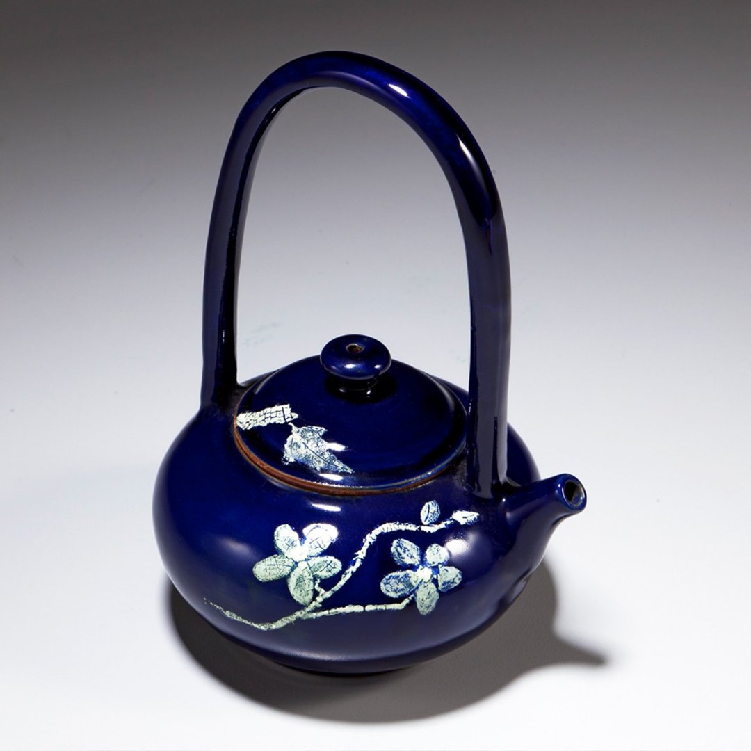 木叶蓝晶采风提梁壶 200cc 莺歌烧认证 - 茶具/茶杯 - 瓷 蓝色