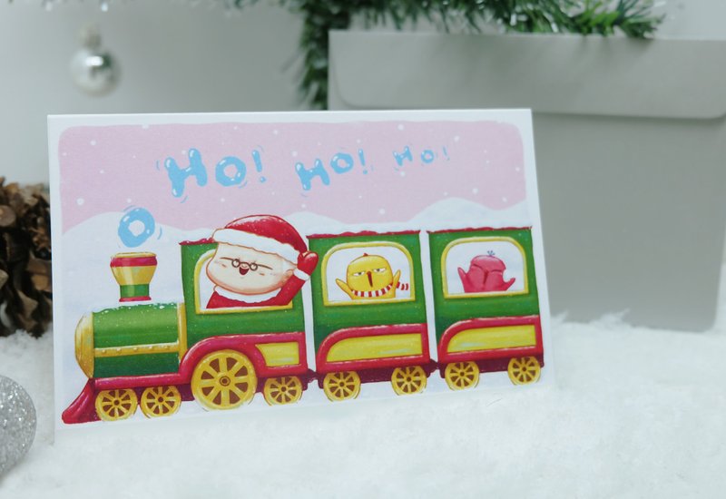 Warbie X'Mas Card : Train ( Merry christmas & Happy new year) - 卡片/明信片 - 纸 白色
