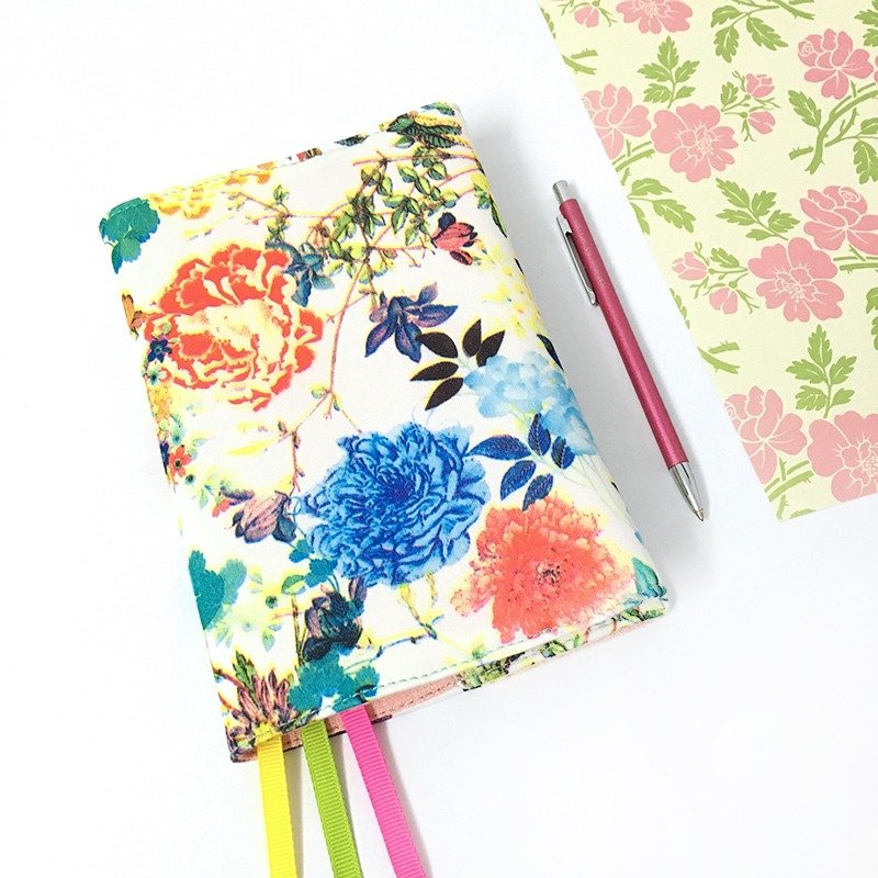 白底繁花A6书衣 - 笔记本/手帐 - 其他材质 多色