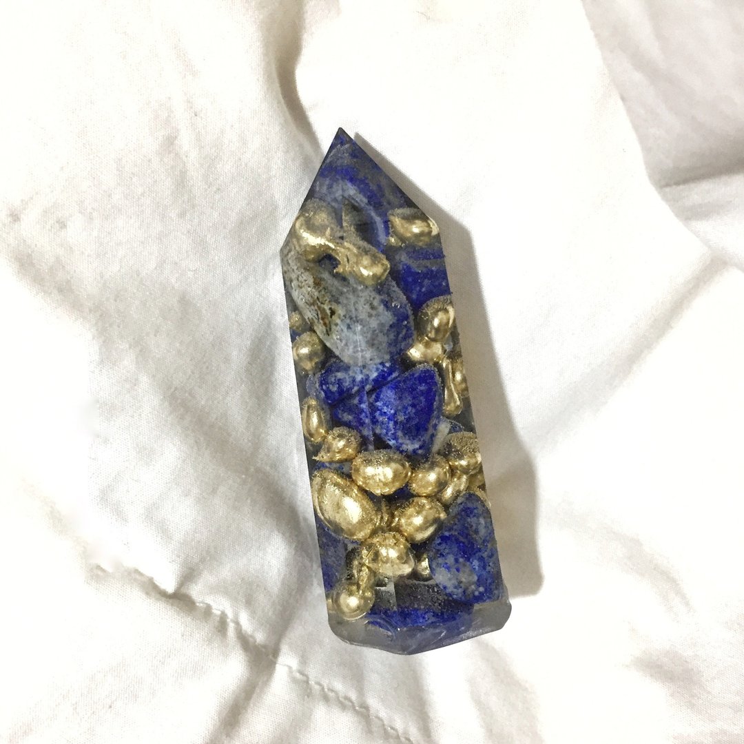 Orgonite 水晶柱能量塔 — 青金石 - 其他 - 宝石 蓝色