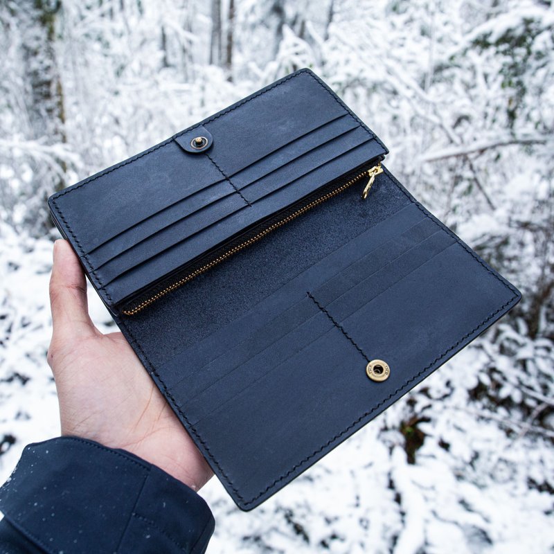 多卡位零钱长夹/手拿包【烫金体验/一人成团】【台中东海课程】 - 皮件 - 真皮 