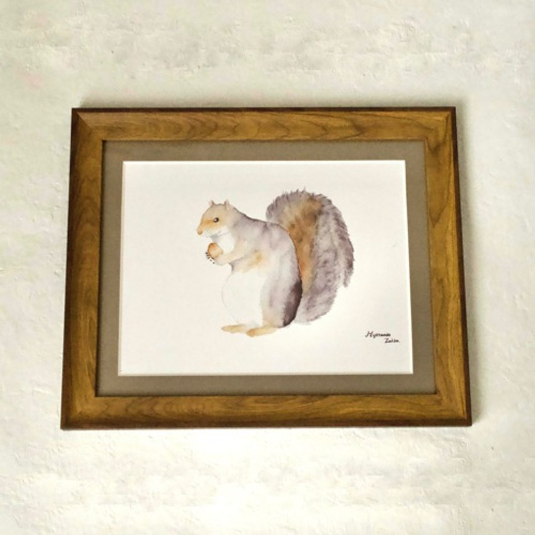 调皮松鼠海报【仅海报 不含画框】 - 海报/装饰画/版画 - 纸 咖啡色