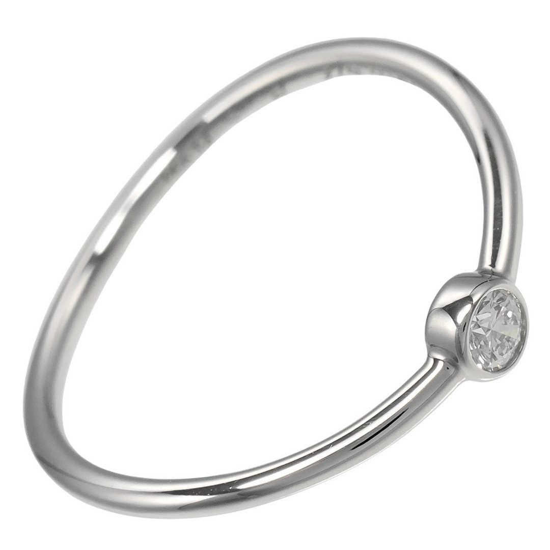 【日本直送】蒂芙尼 戒指 Wave Single Row 7.5号 戒指 Pt950铂金 钻石 约1.3g TIFFANY&Co.【二手】A级 - 戒指 - 贵金属 银色