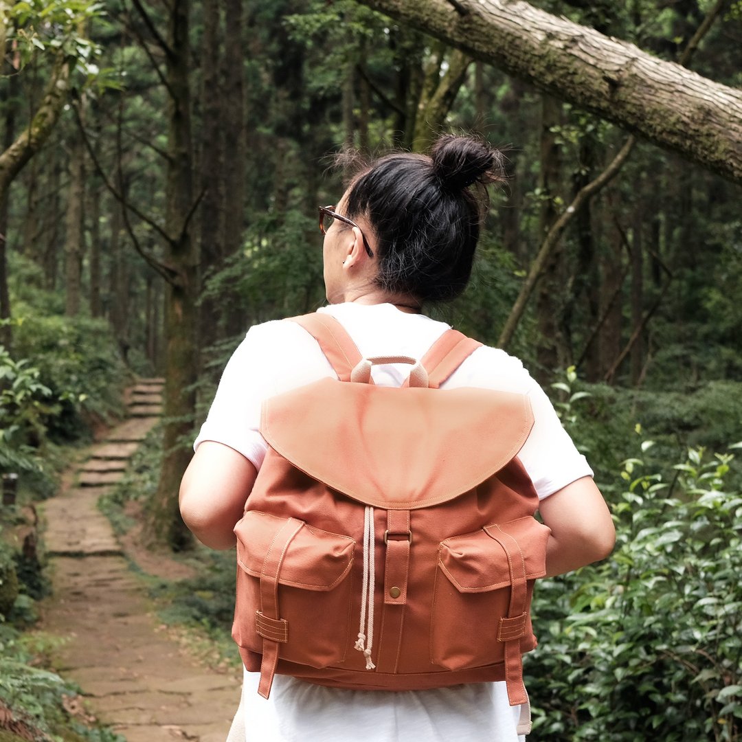 旅途后背包 / 浊橘帆布 / 暖阳 / - 后背包/双肩包 - 棉 橘色