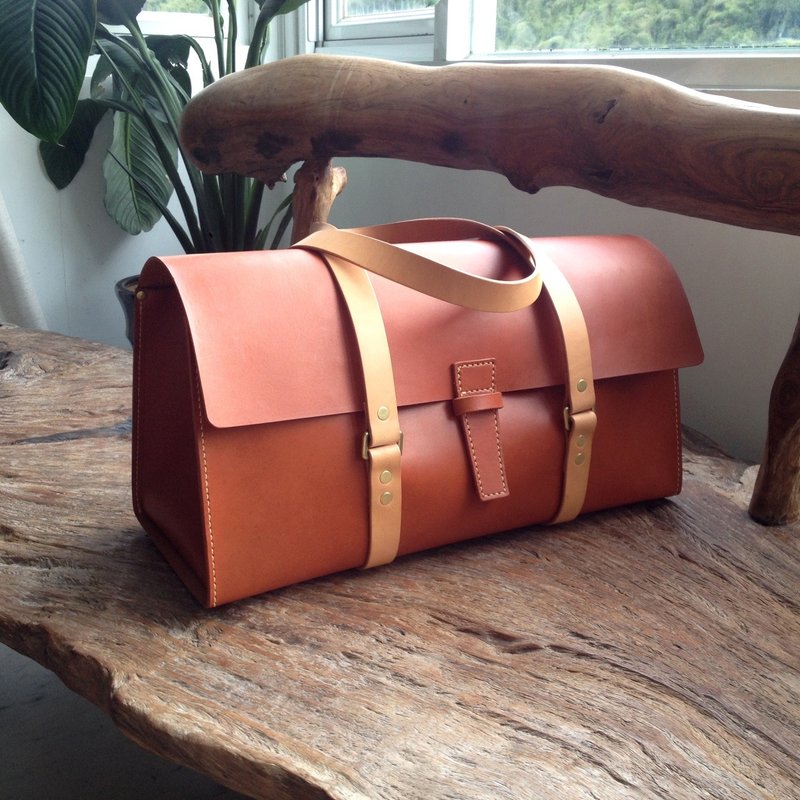 WORKING LEATHER BAG 工作皮革包 - 手提包/手提袋 - 真皮 