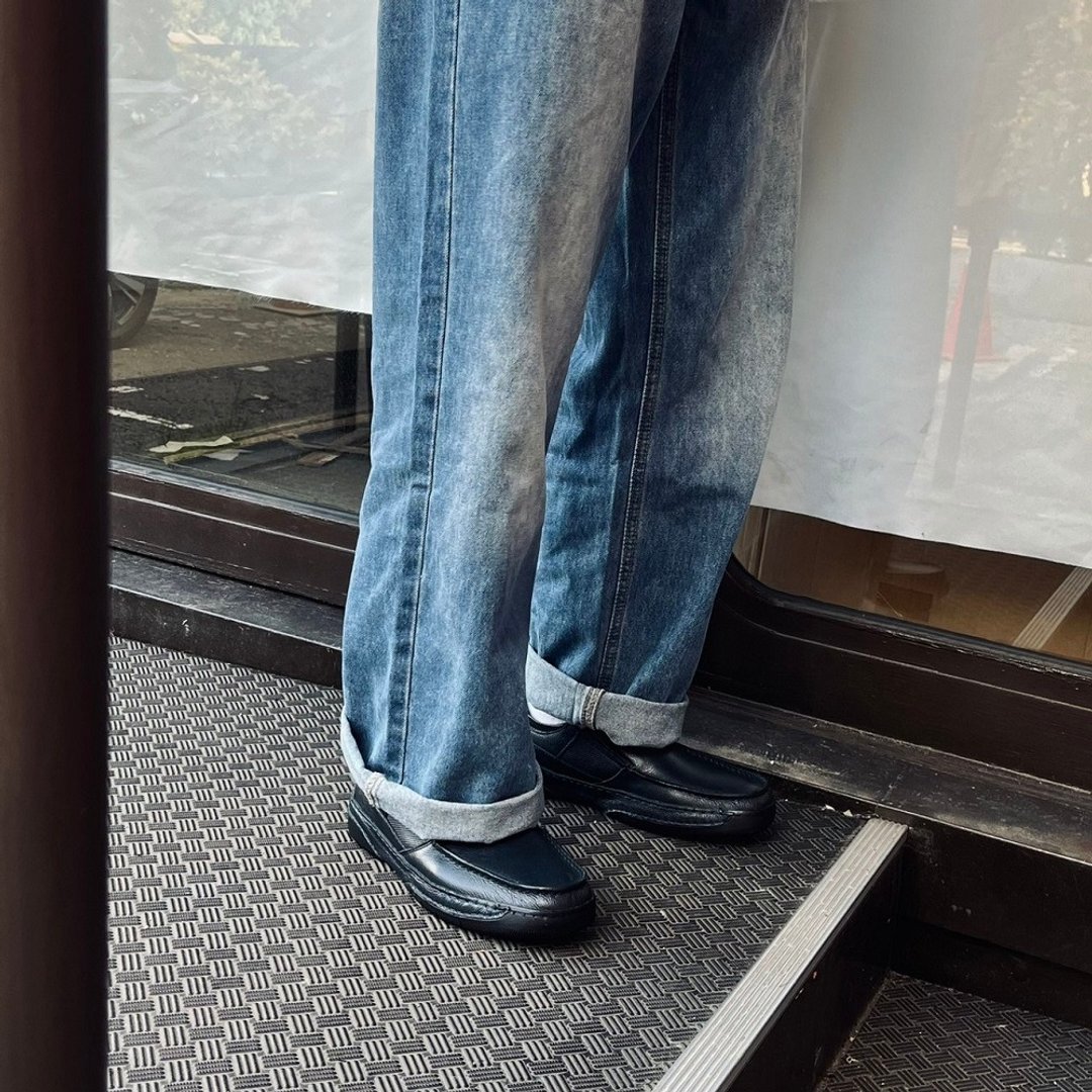 WALKING ZONE SUPERMAN系列 牛皮弹力减压皮鞋 男鞋-黑蓝色 - 男款皮鞋 - 真皮 