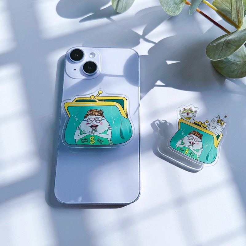 蛋蛋口金包 造型手机支架 - 手机配件 - 塑料 黄色