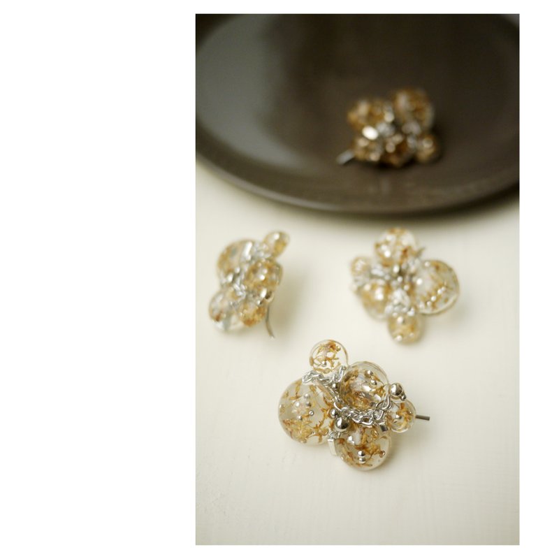 预言 | 真花树脂发饰 | 马尾勾 | pony hook | 透明感 - 发饰 - 其他材质 银色