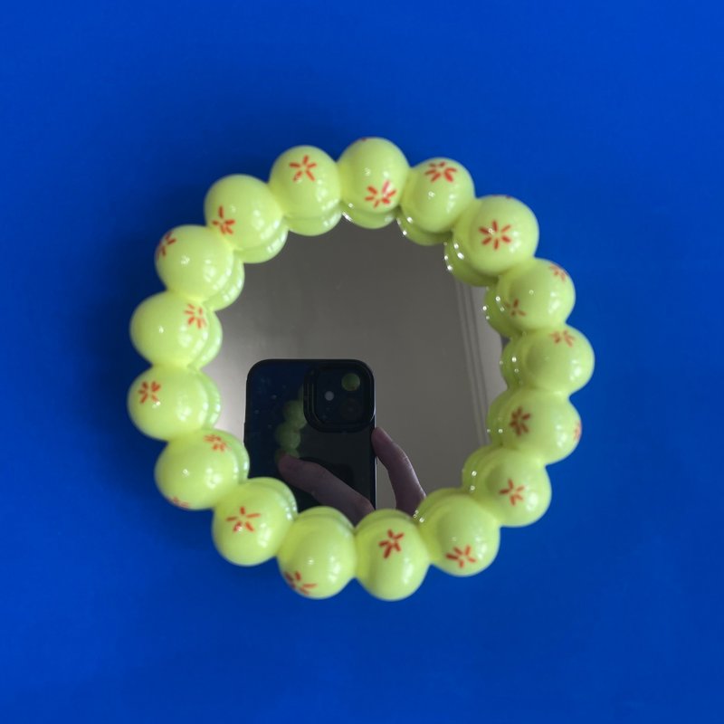 橘花甜甜圈镜子 - 摆饰 - 粘土 多色