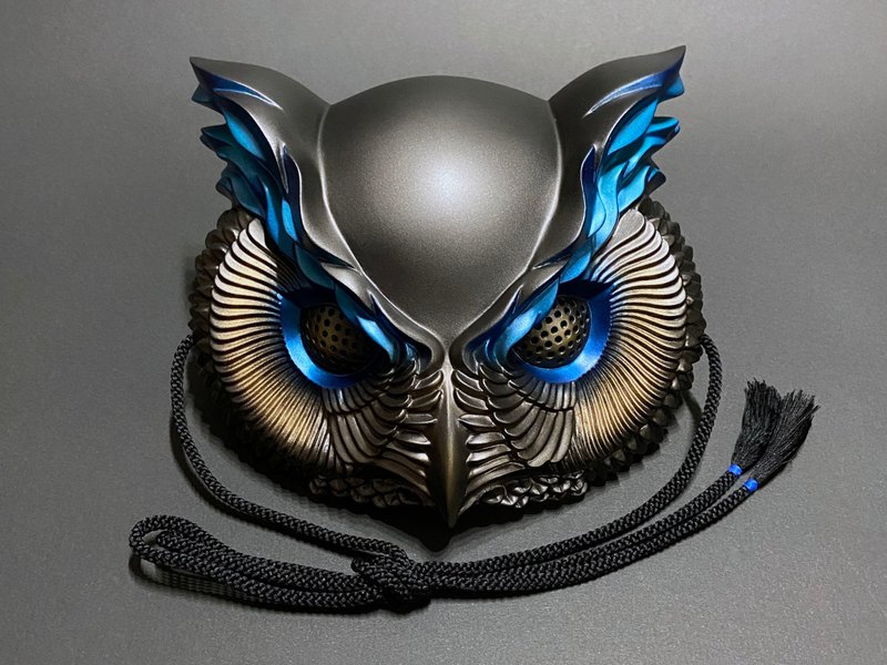 蓝色火焰 - 口罩 - 塑料 蓝色