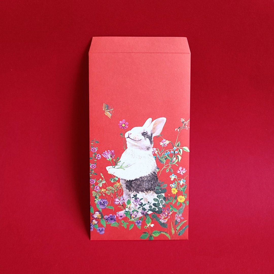 福兽纳福系列红包袋-兔和食得/5入 - 红包/春联 - 纸 红色