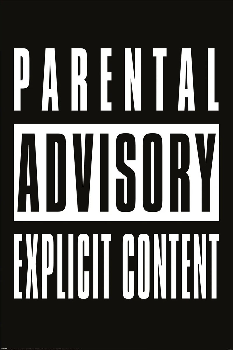警告标语 音乐分级家长指导 海报/ Parental Advisory /脏标 - 海报/装饰画/版画 - 纸 多色