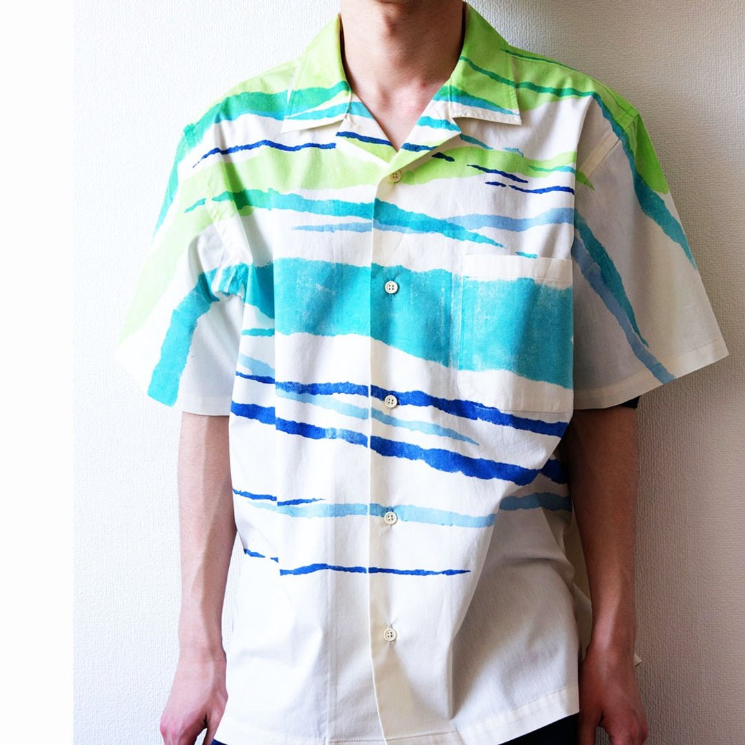 short-sleeved shirt inspired by the beautiful tropical sea. - 中性连帽卫衣/T 恤 - 棉 多色