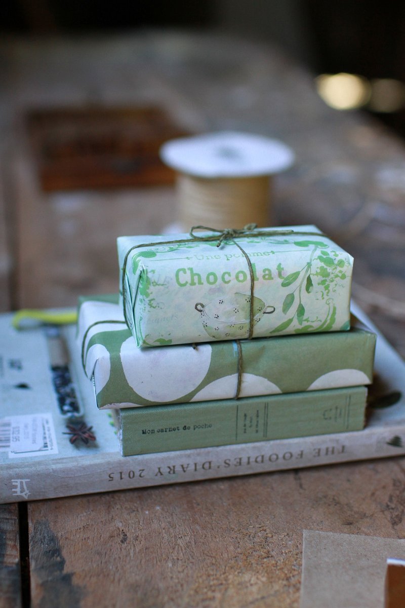 FS轻薄包装纸- 苹果树下 -绿系 - 便条纸/标签贴 - 纸 