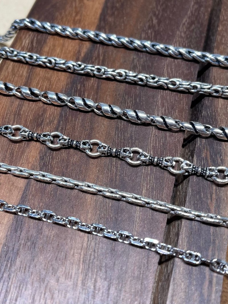 I 链条 I 925纯银链 大款 - 项链 - 纯银 银色