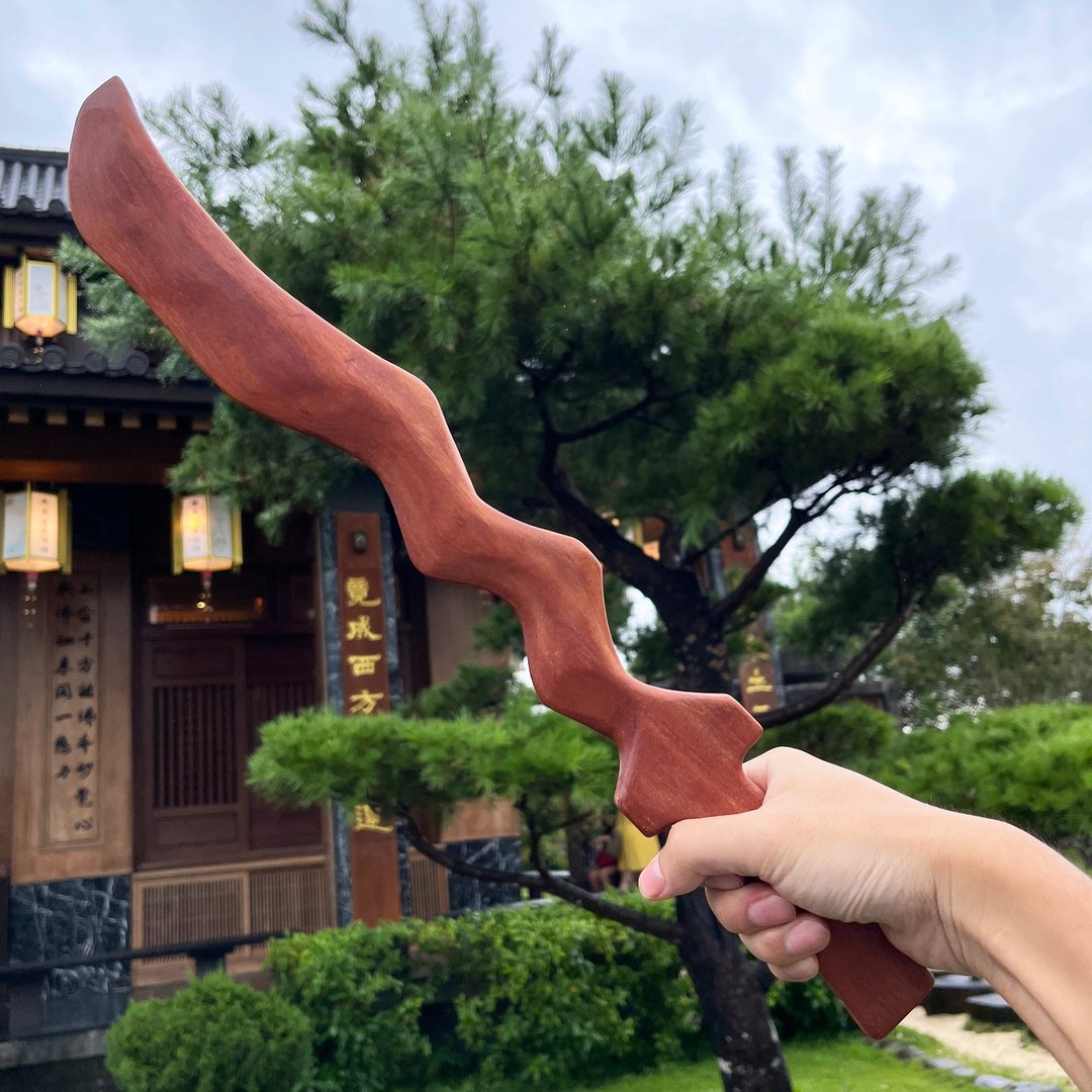 我贩剑　妖刀　刜穹　手工木剑　木刀　生存游戏　魔剑纸镇　魔剑 - 摆饰 - 木头 咖啡色