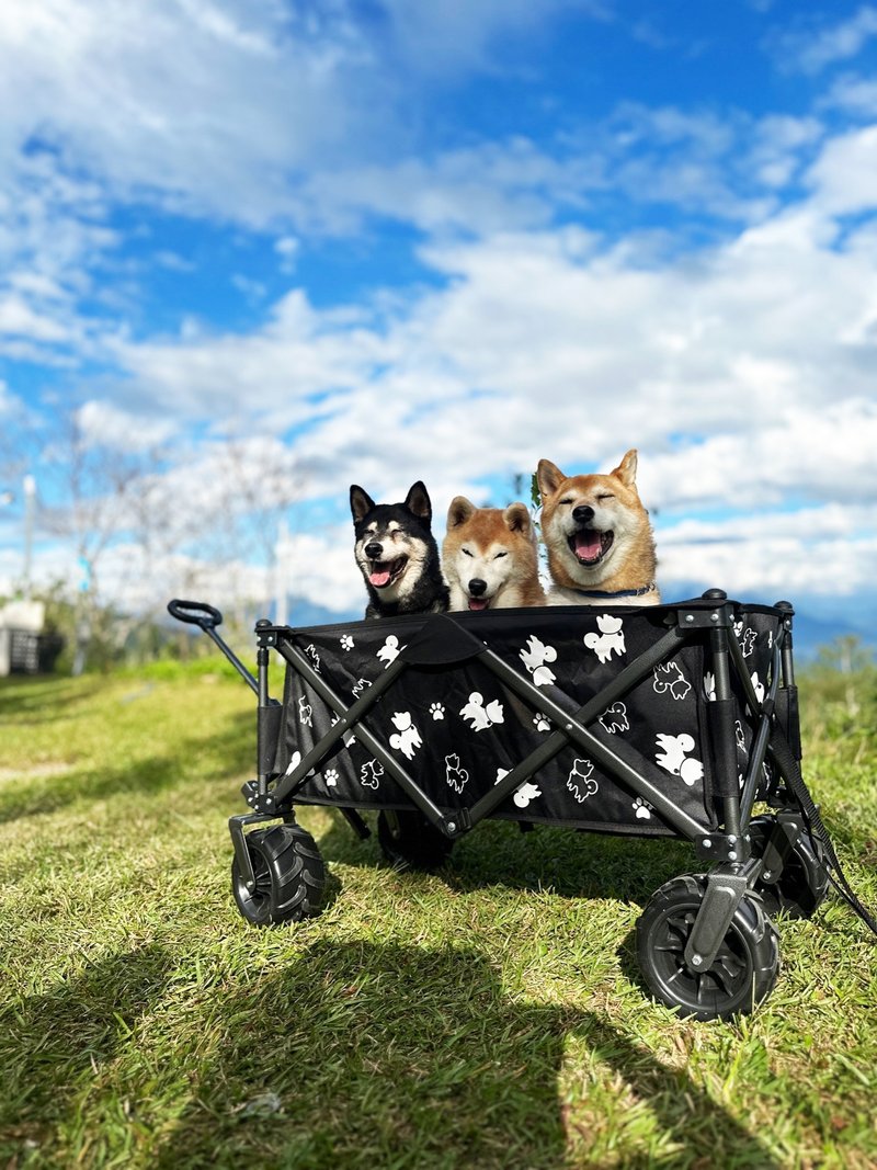 柴犬大学 柴犬越野版聚拢型露营推车 折叠推车 手拉车 宠物推车 - 露营用品 - 其他材质 黑色
