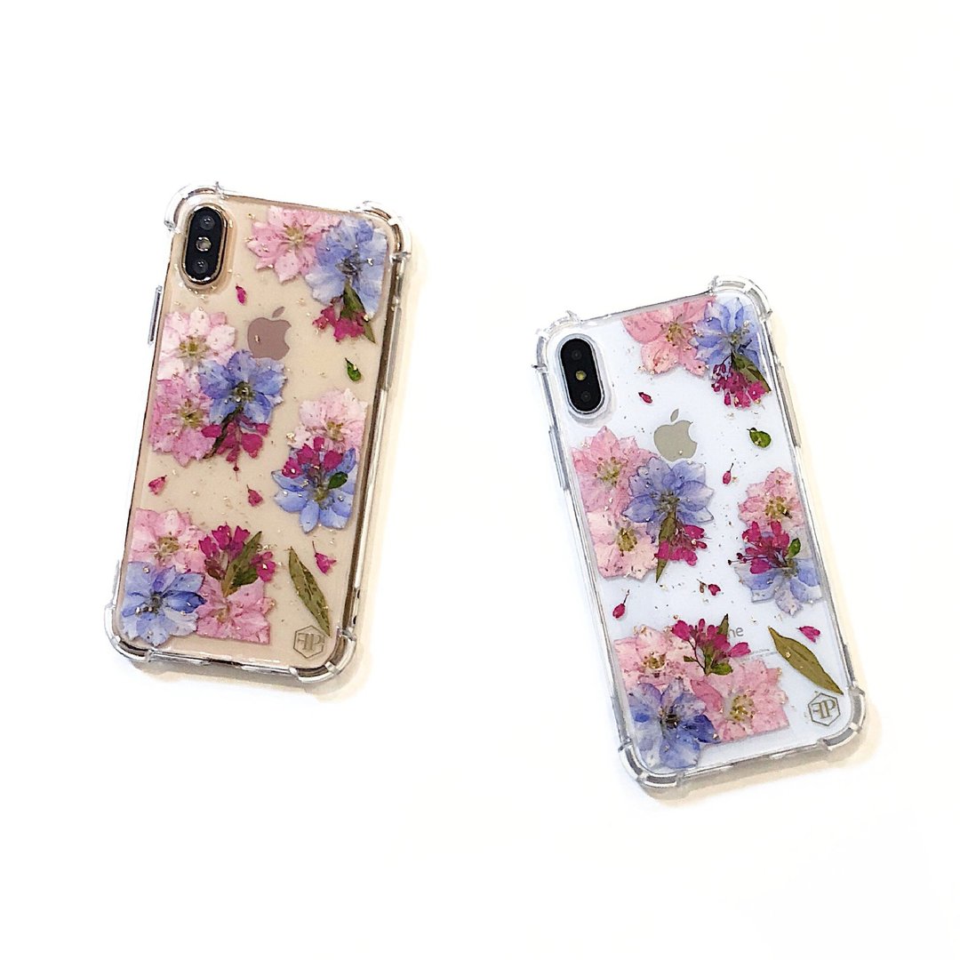 Flowery Paradise 押花手机壳-芋美人 - 手机壳/手机套 - 植物．花 粉红色