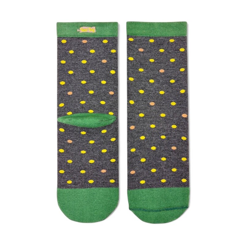 BestTag 小圆点袜  黄绿 - 袜子 - 棉．麻 