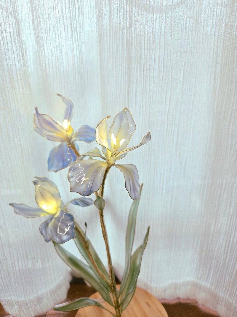 鸢尾花・沾浸艺术花灯【闲逛花间系列】。小夜灯。生日礼物 - 灯具/灯饰 - 树脂 