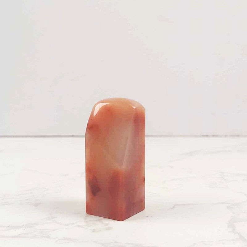 定制化手工印章-|老挝石1.6x1.6 CM |手工篆刻印章 - 印章/印台 - 石头 白色