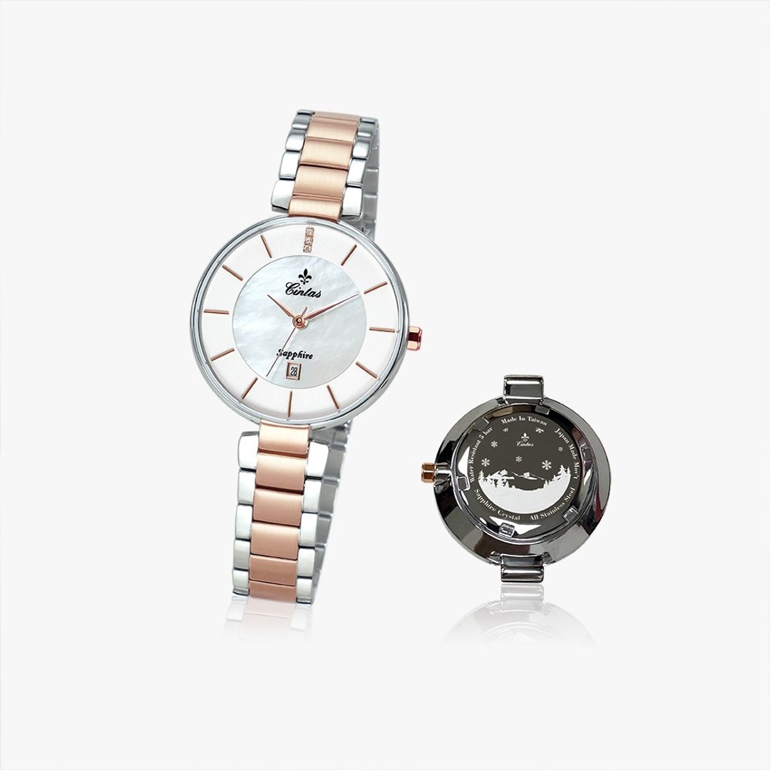 【Cintas Watch】31 mm 6219 LSK 玫瑰间金 (底盖设计订制) - 女表 - 不锈钢 