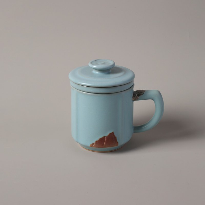 【节日礼物】陆宝 汝窑 雨过天青盖杯 350ml 办公室 泡茶杯 - 茶具/茶杯 - 陶 透明