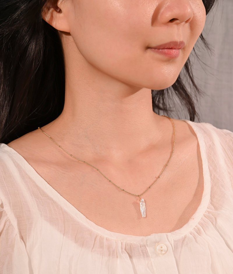 巴洛克珍珠吊坠 纯银项链 / JIEGEM   姊的珠宝 - 项链 - 珍珠 白色