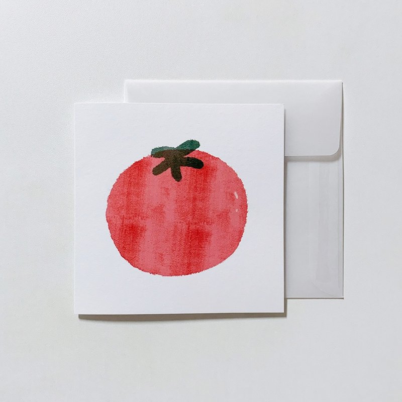 水果迷你卡片 – 番茄 - 卡片/明信片 - 纸 红色