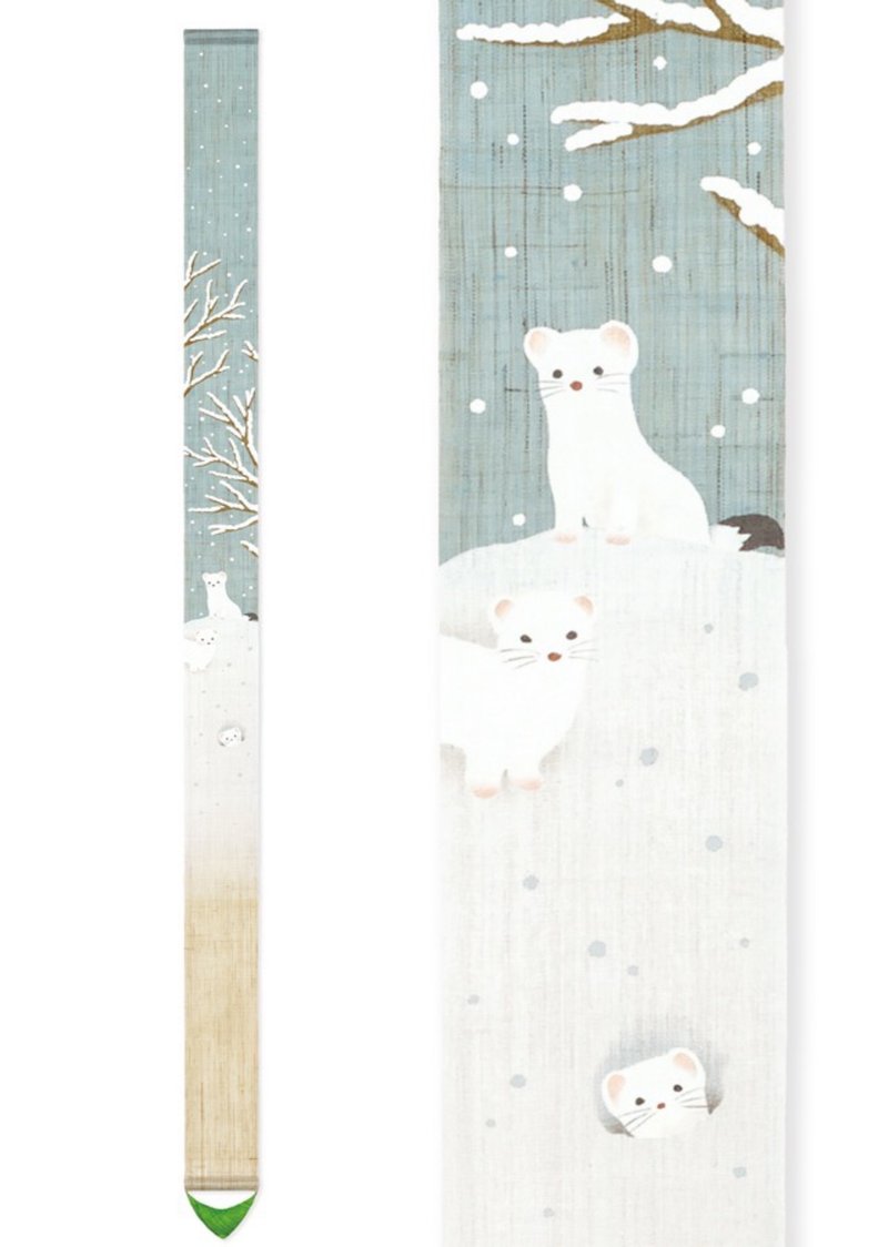 京都手绘细亚麻吊饰-雪貂 - 摆饰 - 棉．麻 