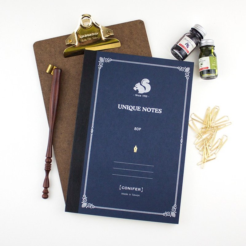 25K 松鼠钢笔笔记本–方格–共5色 - 笔记本/手帐 - 纸 多色