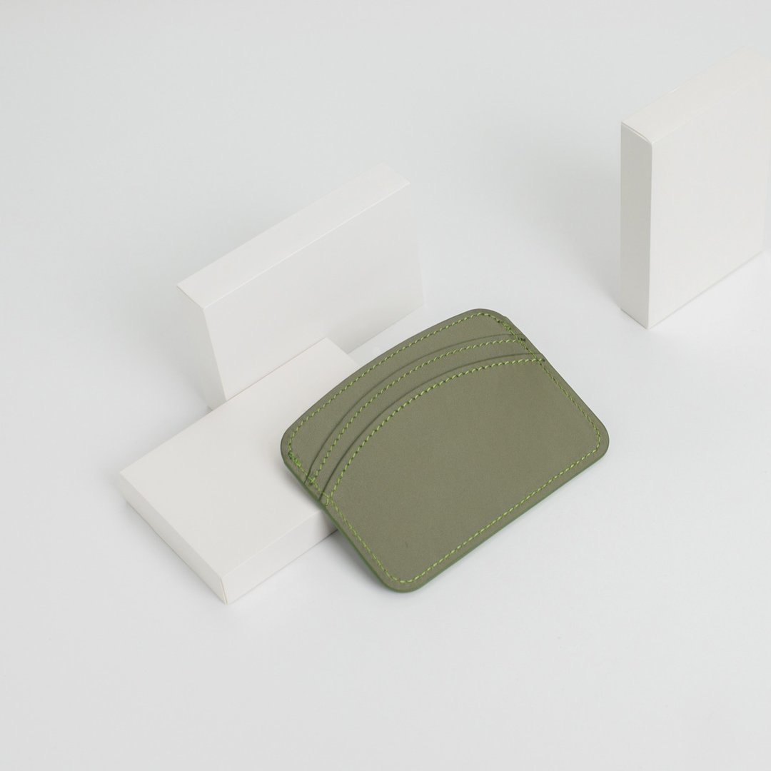 ARCH 2.0 card holder in Dark green - 皮夹/钱包 - 真皮 绿色