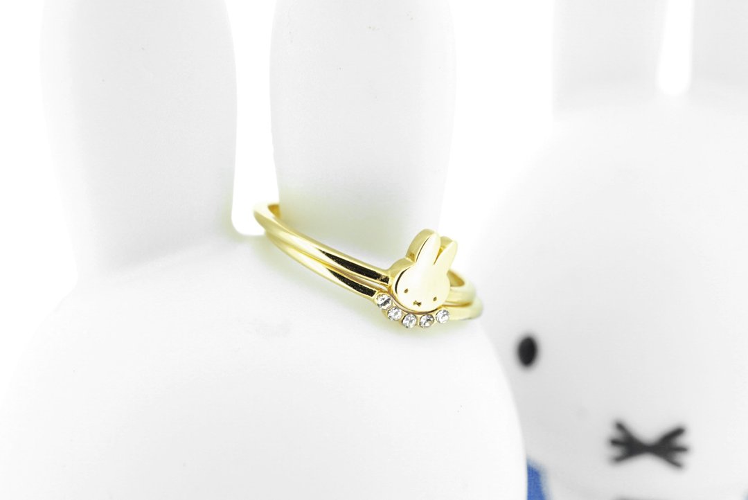 【Pinkoi x miffy】miffy爸爸妈妈锆石纯银可叠戴戒指 - 手链/手环 - 纯银 银色
