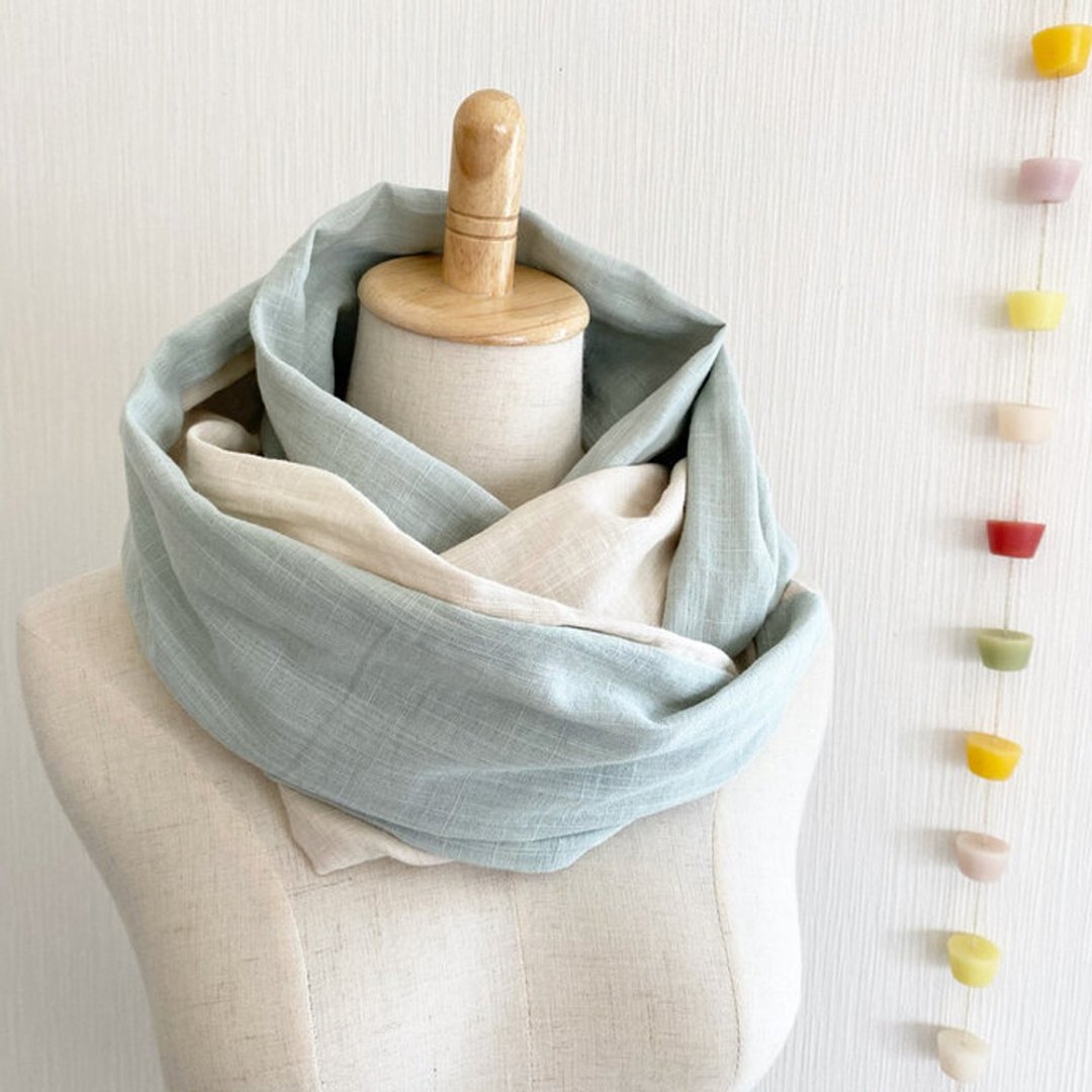Made in Japan Soft dreamy snood mixed color - 围巾/披肩 - 棉 多色