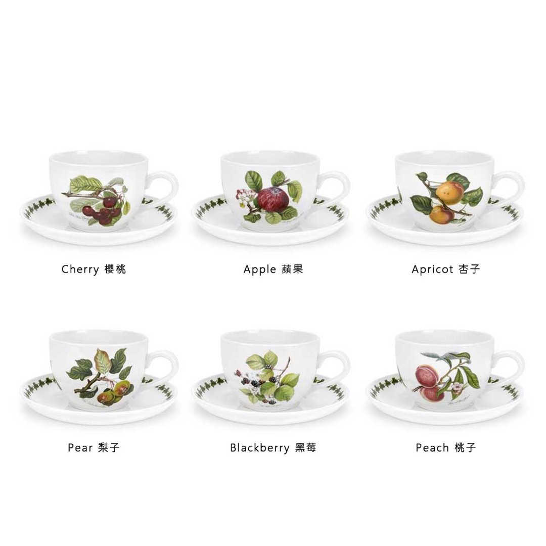 Botanic Pomona水果系列-200ml咖啡杯盘(6入套组) - 咖啡杯/马克杯 - 瓷 白色
