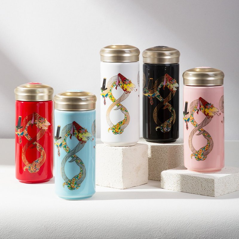 干唐轩活瓷 | 鸿运八方随身杯 / 大 / 双层 / 3色 330ml - 水瓶/水壶 - 瓷 多色