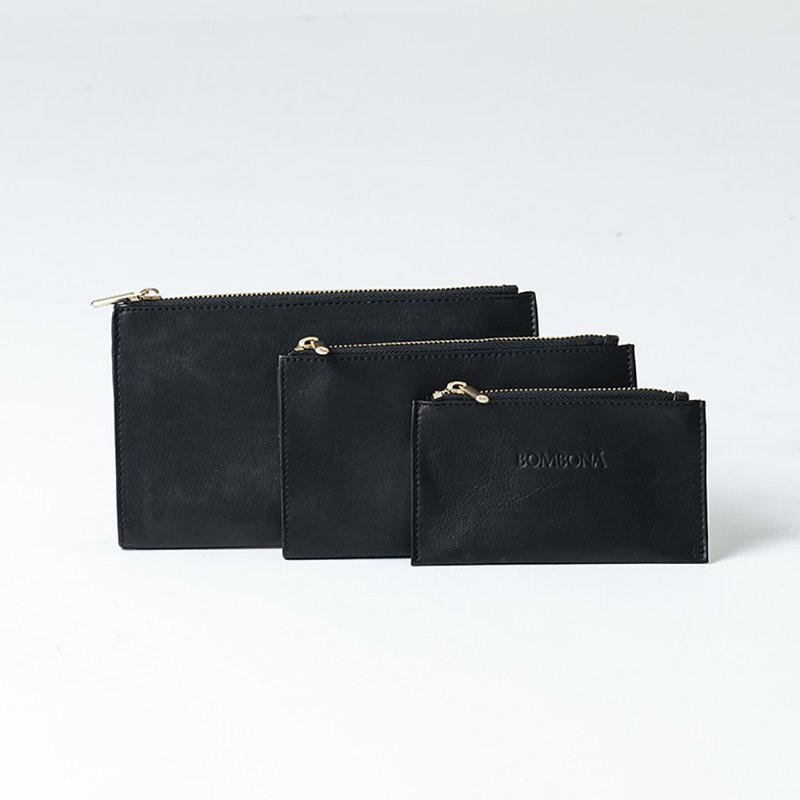 Triade Black - 零钱包 - 真皮 黑色