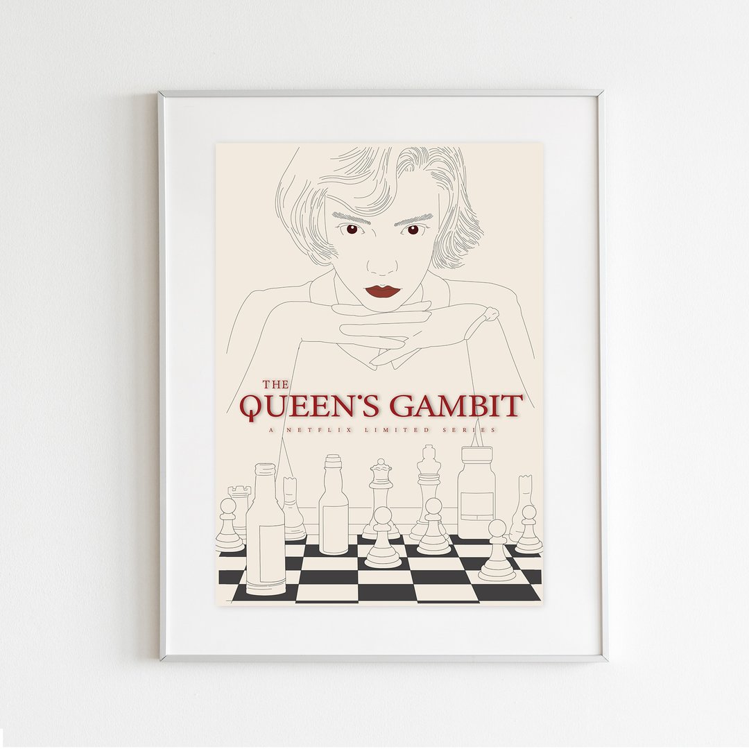Movie Poster : The Queen's Gambit - 海报/装饰画/版画 - 纸 白色