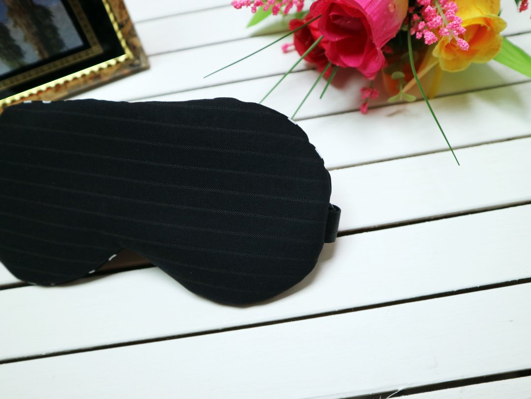 黑条纹 可调式 睡眠眼罩 sleep mask - 眼罩 - 棉 黑色