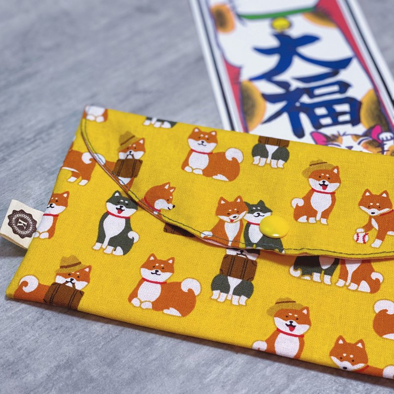 新年招财柴犬红包袋 利是袋 收纳袋 - 化妆包/杂物包 - 棉．麻 多色