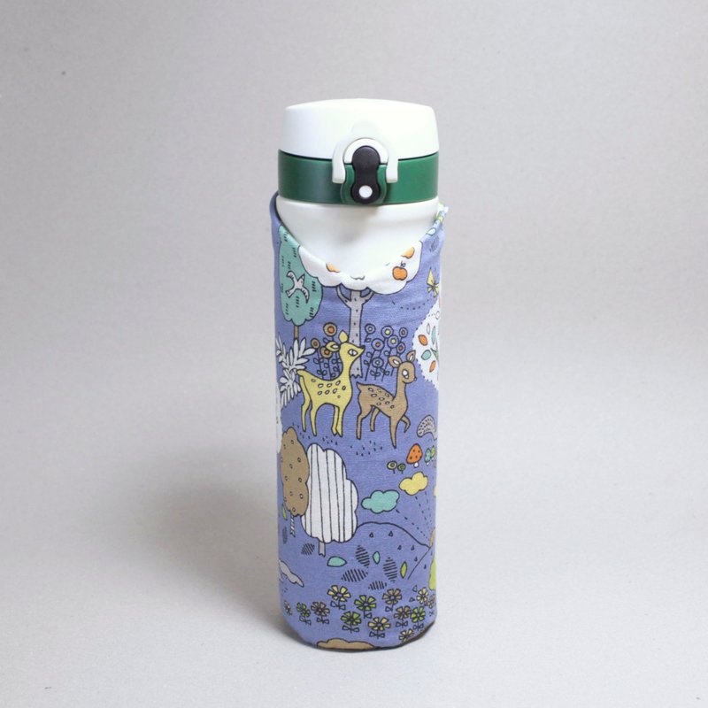 a'doubao-随身瓶套 保温瓶套 水壶套 - 童话森林 - 随行杯提袋/水壶袋 - 棉．麻 蓝色