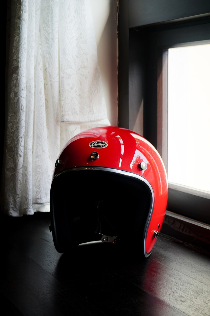 GALLOP 昭和系列 素色 3/4 复古安全帽 红色 - 安全帽 - 其他材质 