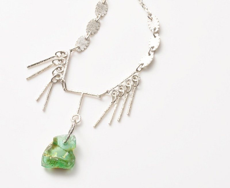 CN29(ローマングラス) - 项链 - 其他金属 绿色