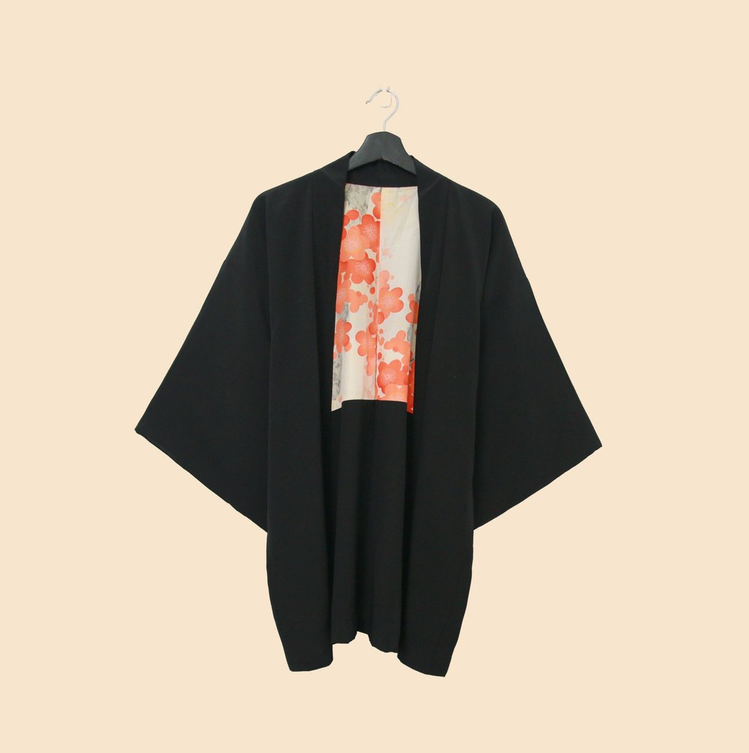 Back to Green-日本带回羽织 金葱刺绣 精致花朵 /vintage kimono - 女装休闲/机能外套 - 丝．绢 