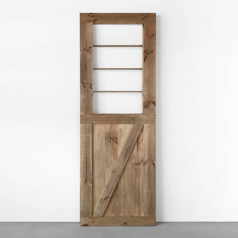 谷仓门片 拉门 可坎玻璃 CUA-006 - 其他 - 木头 咖啡色